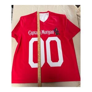 Captain Morgan Promo Jersey Shirt Red XL Morgan 00 Rum Advertising double-sided